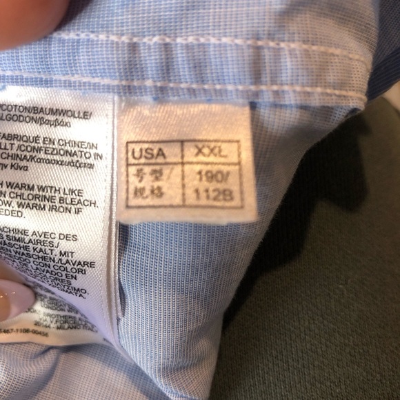 Brooks Brothers 1818 regent blue cotton button down original polo shirt XXL - Picture 8 of 11